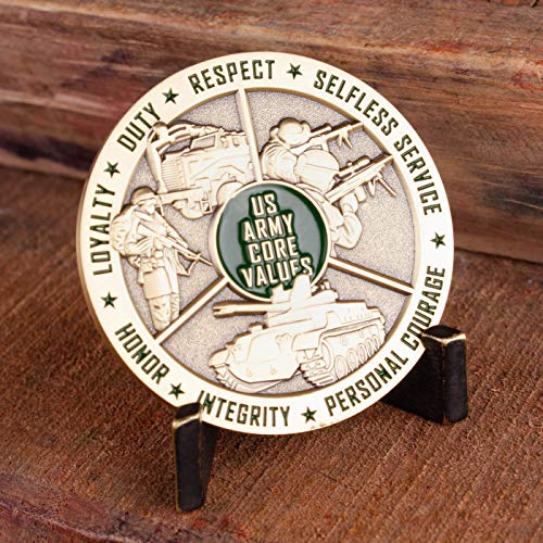 Army Core Values Challenge Coin - United States Army Challenge Coin - Amazing US Army Military Coin - Designed by Military Veterans!