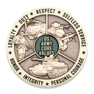 Army Core Values Challenge Coin - United States Army Challenge Coin - Amazing US Army Military Coin - Designed by Military Veterans!