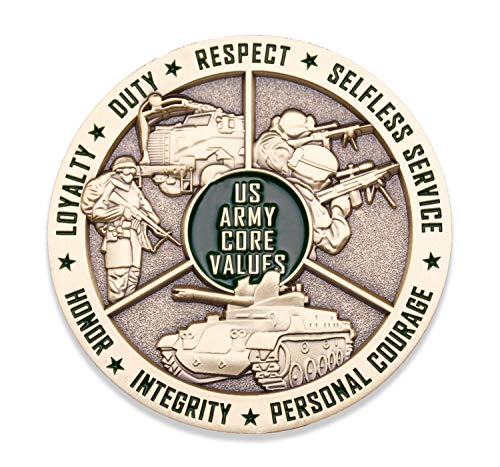 Army Core Values Challenge Coin - United States Army Challenge Coin - Amazing US Army Military Coin - Designed by Military Veterans!