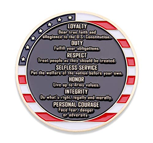 Army Core Values Challenge Coin - United States Army Challenge Coin - Amazing US Army Military Coin - Designed by Military Veterans!