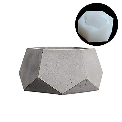 Nicole Silicone Planter Mold Large Concrete for Succulent Plants Handmade Geometry Craft Garden Bonsai Decorating Tools