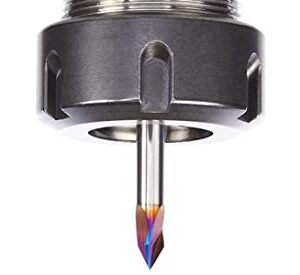 Amana Tool 45624-K SC Spektra Extreme Tool Life Coated V-Groove 60 Deg x 1/4 D x 31/64 CH x 1/4 Inch SHK 3-Flute Router Bit