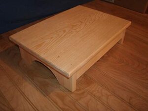 handmade wooden stool, step stool, 4" wooden step stool, wide adult step stool, wood step stool, handmade wooden step stool