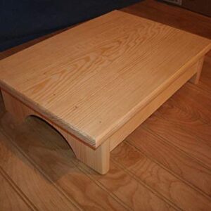 Handmade wooden stool, step stool, 4" wooden step stool, wide adult step stool, wood step stool, handmade wooden step stool