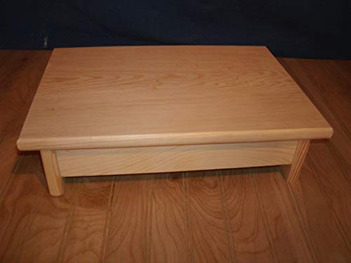 Handmade wooden stool, step stool, 4" wooden step stool, wide adult step stool, wood step stool, handmade wooden step stool