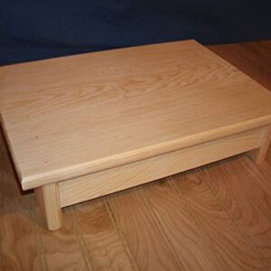 Handmade wooden stool, step stool, 4" wooden step stool, wide adult step stool, wood step stool, handmade wooden step stool