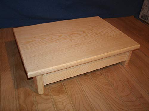 Handmade wooden stool, step stool, 4" wooden step stool, wide adult step stool, wood step stool, handmade wooden step stool