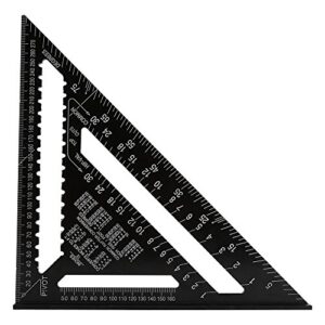 12 inch triangle ruler, aluminum square ruler carpenter layout tool, woodworking metal square ruler
