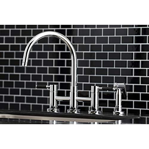 Kingston Brass KS8271DKLBS Concord Bridge Kitchen Faucet, Polished Chrome