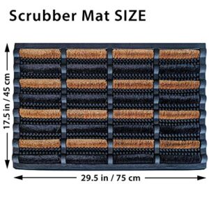 FOOTMATTERS Ninamar Mud Scrubber Tray Mat - 29.5 x 17.5 inch