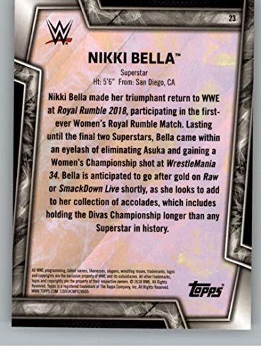 2018 Topps WWE Women's Division #23 Nikki Bella Wrestling Trading Card