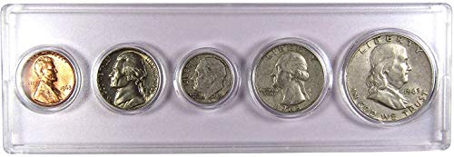 1940 Year Set 5 Coins in AG About Good or Better Condition Collectible Gift Set