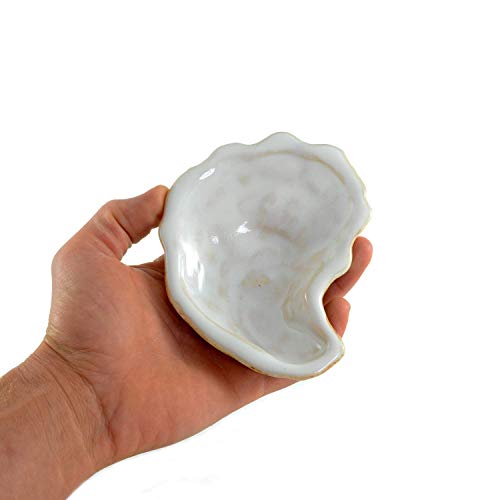 Jefferson Street - Ceramic Oyster Shells for Grilling Baking Cooking -12 Pack - Beautiful, Real Oyster Shell Look- Durable Stoneware Clay and Glaze - Reusable and Easy to Clean - Handmade in USA