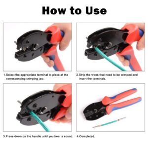 Voilamart Solar Crimping Tool Connectors for 2.5mm² 4mm² 6mm² Wire Terminal Solar Panel PV Cable Pliers