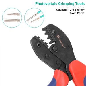 Voilamart Solar Crimping Tool Connectors for 2.5mm² 4mm² 6mm² Wire Terminal Solar Panel PV Cable Pliers