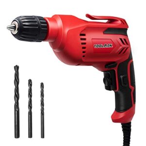 toolman electric power drill driver 3/8" variable speed for heavy duty corded db5207
