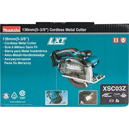 Makita XSC03Z 18V LXT Lithium-Ion Cordless 5-3/8" Metal Cutting Saw, Bare Tool, no battery