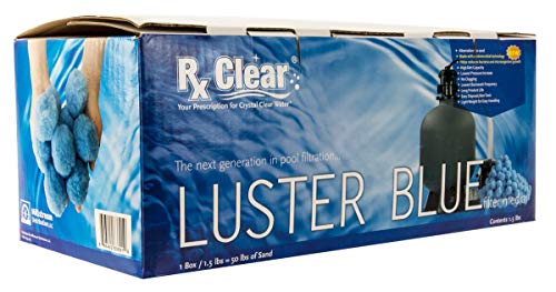 Rx Clear Blue Luster Filter Media for Swimming Pool Sand Filters | Alternative to Sand and Filter Glass | Specialty Technology Helps Keep Pools Clean | Lasts for Several Seasons | Individual Pack