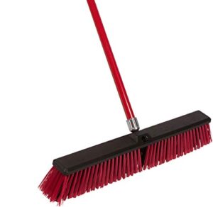 tidy tools large 24'' multi-surface push broom with alloy handle