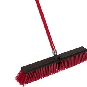 Tidy Tools Large 24'' Multi-Surface Push Broom with Alloy Handle