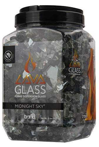 Bond Manufacturing 50713 LavaGlass Classic Cut Firepit Dispersion Glass, Midnight Sky