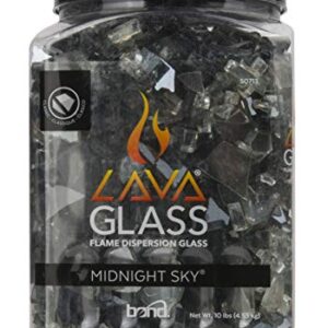 Bond Manufacturing 50713 LavaGlass Classic Cut Firepit Dispersion Glass, Midnight Sky