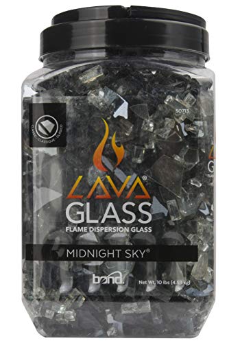 Bond Manufacturing 50713 LavaGlass Classic Cut Firepit Dispersion Glass, Midnight Sky