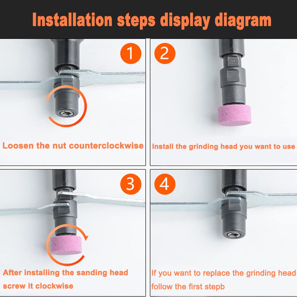 1/4'' | 1/8'' Extended Air Die Grinder Pneumatic Grinding Tool