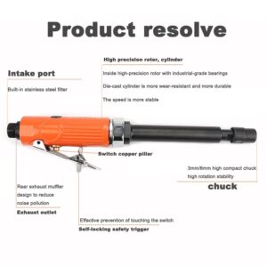 1/4'' | 1/8'' Extended Air Die Grinder Pneumatic Grinding Tool