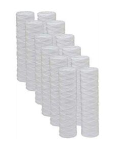 compatible with replacement for swc-25-1020 20 micron 10 x 2.5 string wound sediment water filter 12 pack