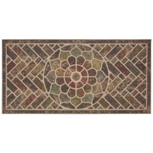 Mohawk Home Ornamental Brick Entryway Door Mat, 2'x4', Brown