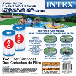 Intex Easy Set Swimming Pool Type A or C Filter Replacement Cartridges (2 Pack)