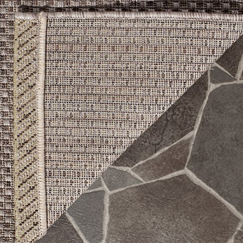 SAFAVIEH Courtyard Collection Runner Rug - 2'3' x 10', Beige & Brown, Non-Shedding & Easy Care, Indoor/Outdoor & Washable-Ideal for Patio, Backyard, Mudroom (CY8521-36312)