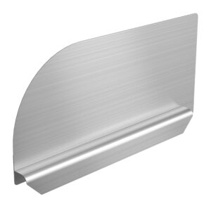 stainless steel insert type splash guard for compartment sinks (22"l x 11"h left)