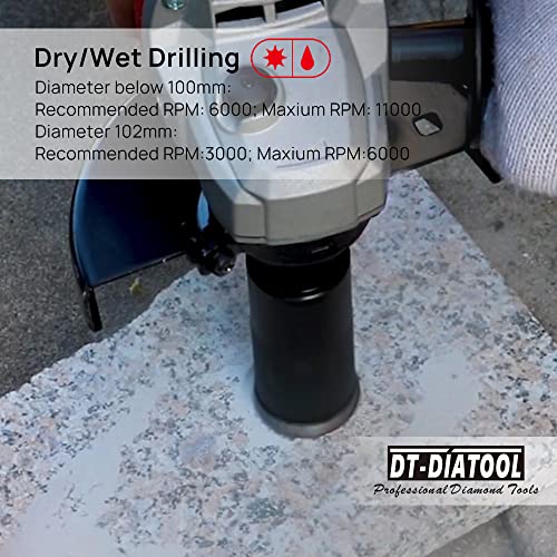DT-DIATOOL Diamond Core Drill Bit 1-1/4" - Welded Hole Saw 32mm with 5/8-11 Arbor for Granite Marble Hard Stone
