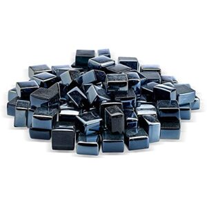 American Fireglass 1/2" Black Luster Cubes - 10 Lb Bag