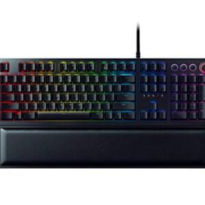 Razer Huntsman Elite Opto-Mechanical Switch Wired Mechanical Gaming Keyboard: Multi-Functional Digital Dial, Multi-Functional Digital Dials, RGB Lighting USB Computer Keyboards for PC Gaming (Renewed)