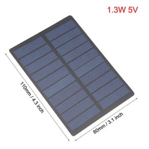 uxcell 5Pcs 1.3W 5V Small Solar Panel Module DIY Polysilicon for Toys Charger