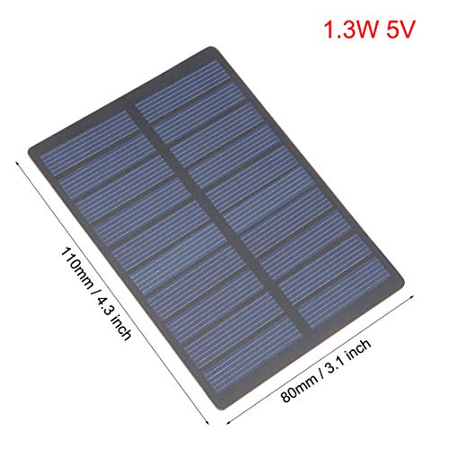 uxcell 5Pcs 1.3W 5V Small Solar Panel Module DIY Polysilicon for Toys Charger