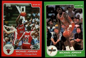 michael jordan chicago bulls 1985 star rookie rc pair reprint #7 & #101