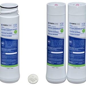 North Star Reverse Osmosis System Complete Maintenance Kit - Pre & Post Filters, Membrane and CR2032 Battery Bundle plus Station Tag for NSRO42C4