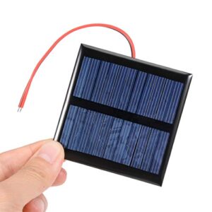 uxcell 5Pcs 0.6W 5.5V Small Solar Panel Module DIY with 100mm Wire