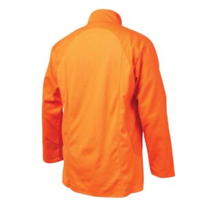 black stallion jf1625-or stretch-back fr cotton welding jacket, orange, medium