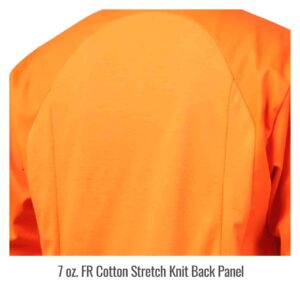 Black Stallion JF1625-OR Stretch-Back FR Cotton Welding Jacket, Orange, Medium