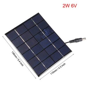 uxcell 2W 6V Small Solar Panel Module DIY Polysilicon with 250mm Wire