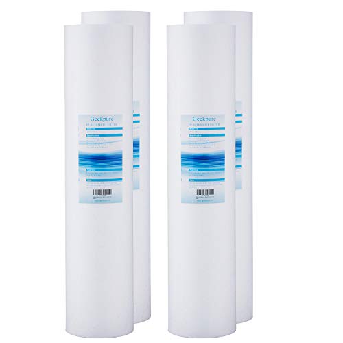 Geekpure 20-Inch Whole House Polypropylene PP Sediment Filter-4.5" x 20"-5 Micron