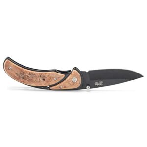 P. Graham Dunn Number One Grandpa Brushed Black 5 x 2 Stainless Steel and Wood Pocket Knife