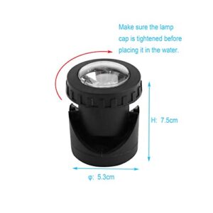 FOEERS Submersible LED Fountain Lights, 6W 500MA Waterproof Underwater Energy Saving for Fish Pond Tank Pool Water Garden (4 led Light)