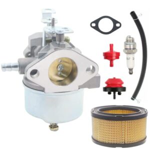 ANTO 632370A Carburetor Carb for Tecumseh 632370 632110 HM100 HMSK100 HMSK90 Snow Blower with Air Filter Spark Plug Fuel Hose Kit