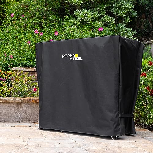Permasteel Universal Cooler Cover for 80-Qt Cooler Cart, Patio Cooler | Heavy Duty, Weatherproof, Water-Resistant, UV-Resistant Cover for Outdoor, Outside, Backyard, Deck, Patio, Black